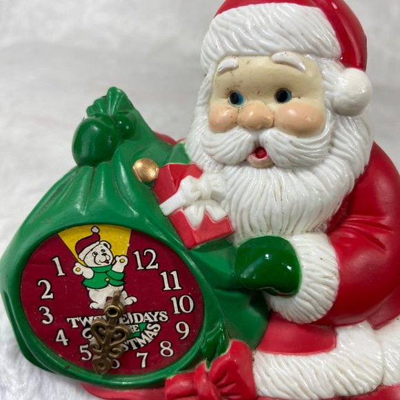 Vintage Santa stocking holder 12 days before Christmas Hard Plastic 1991 - Picture 6 of 7